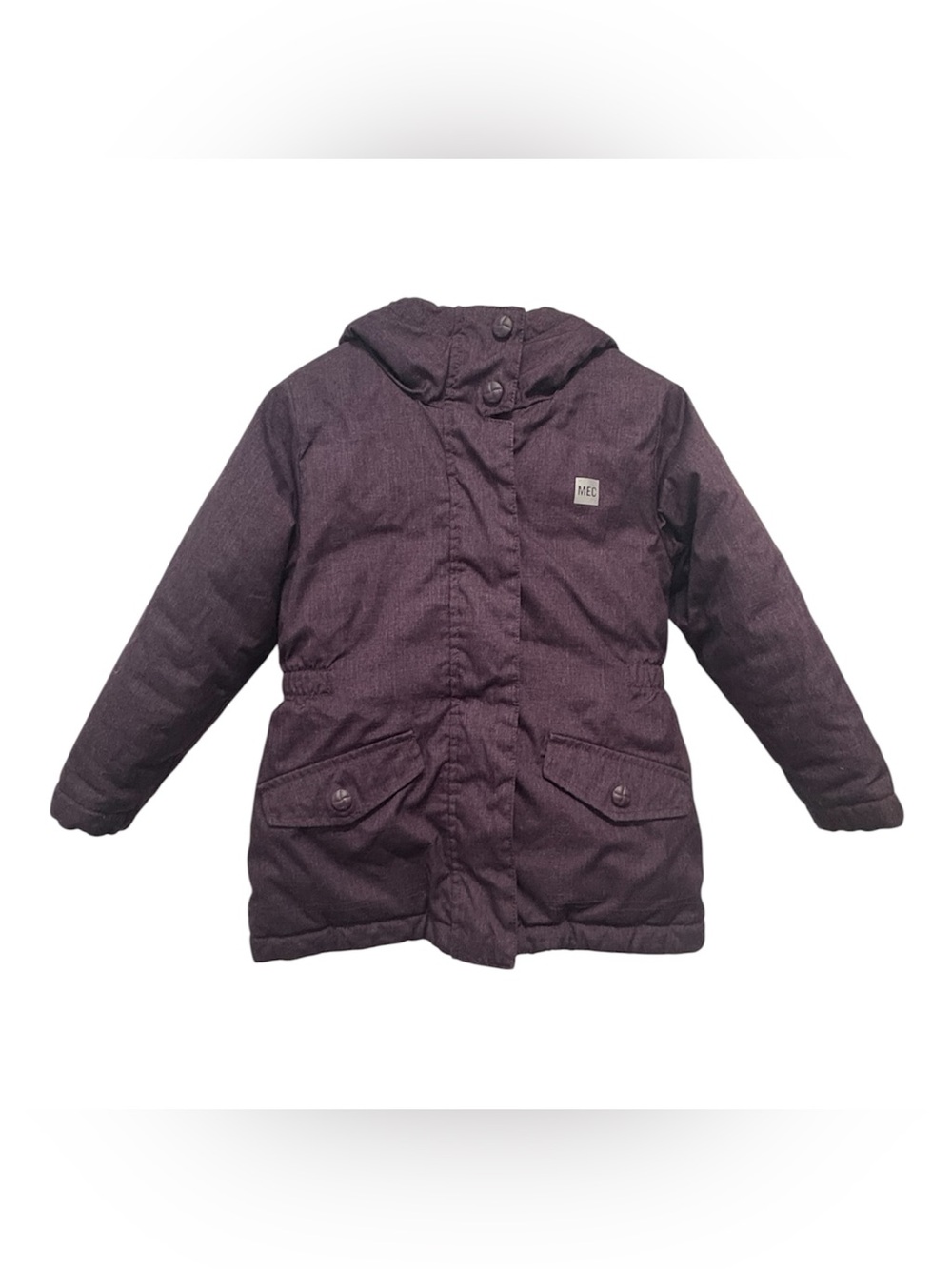 MEC Kids Dark Purple Heathered Hooded Winter Puffer Parka Coat Size 3T